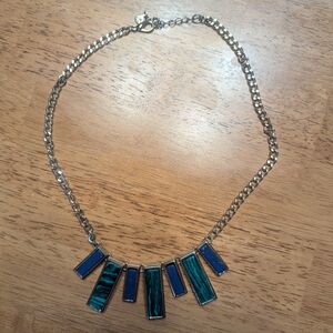 Loft Gold, Green, And Blue Necklace